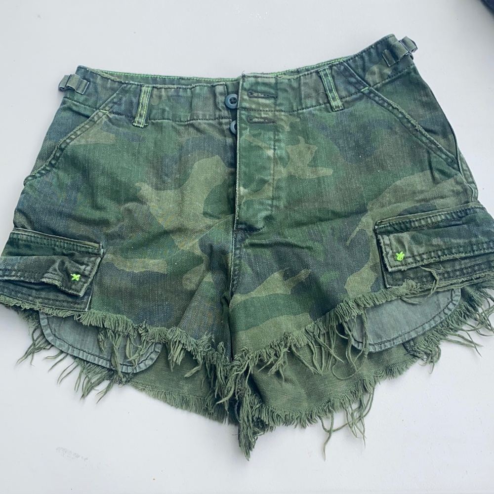 free people camo shorts